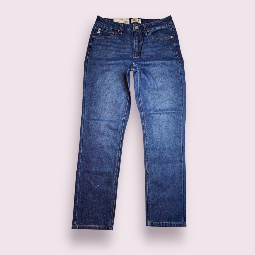 Seven7 Women's Straight Leg Jeans in Deep Blue